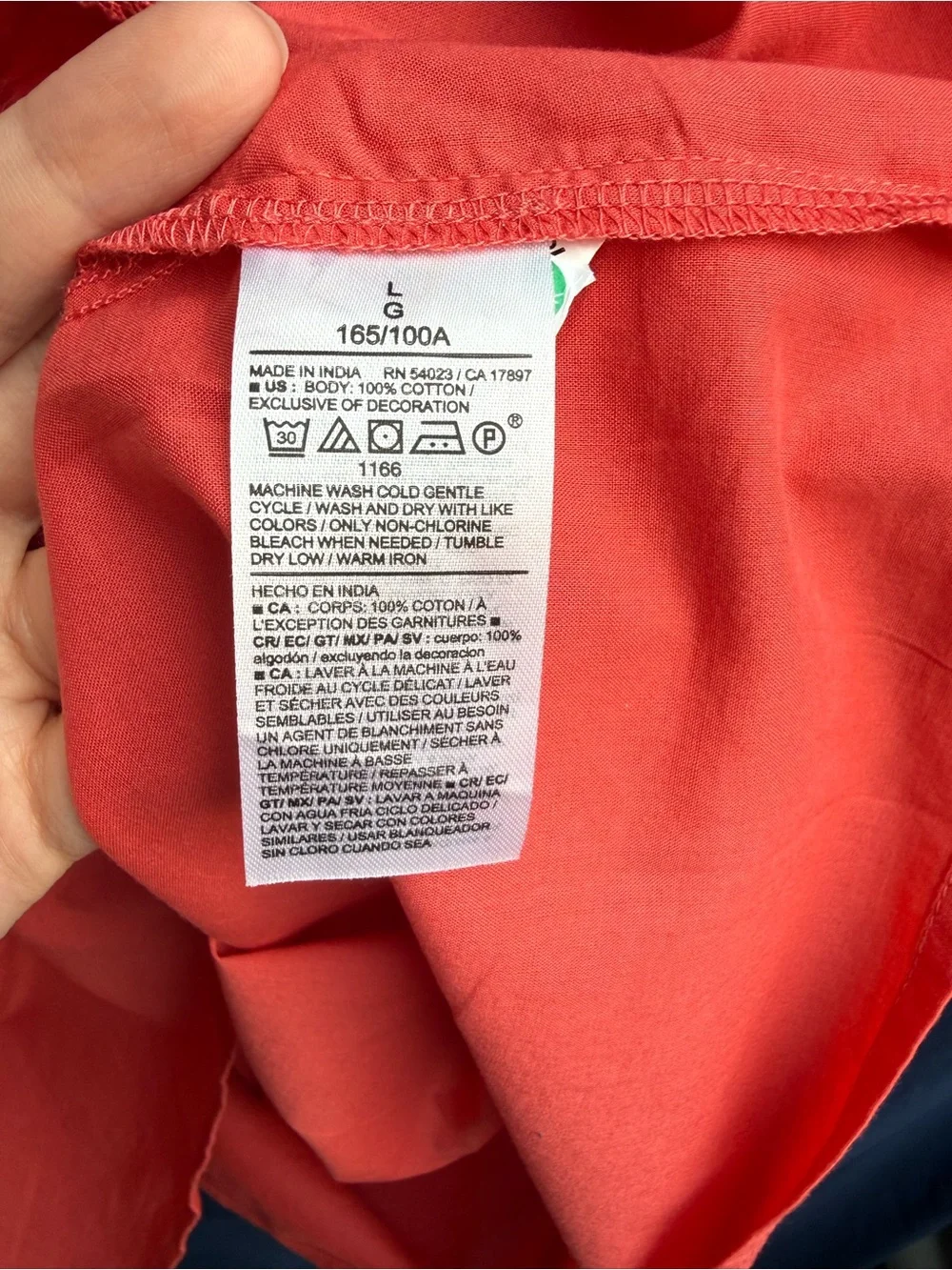 Old Navy Coral Red Ruffle V-Neck Blouse
